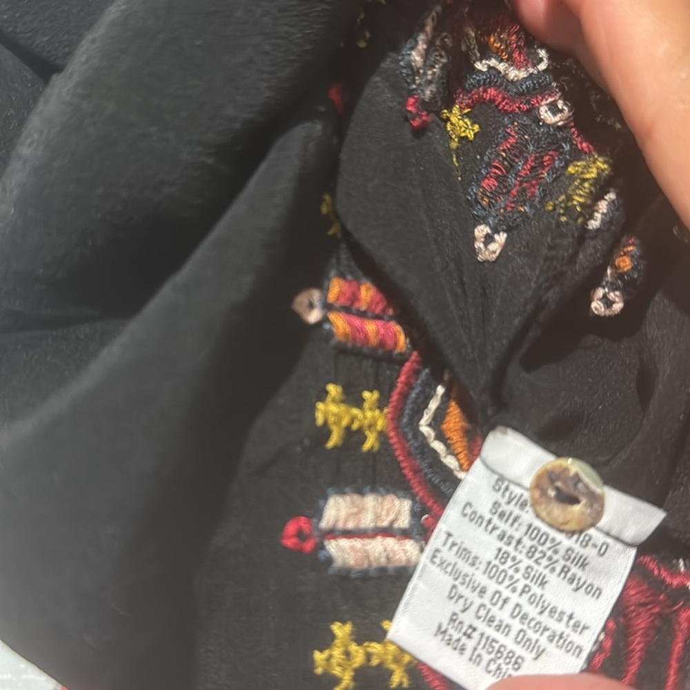 Johnny Was Black Embroidered Mini Dress - Picture 10 of 10